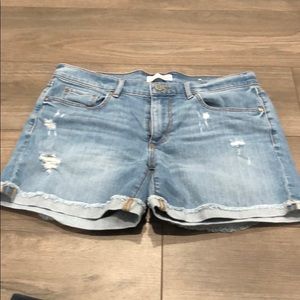 Loft distressed denim shorts